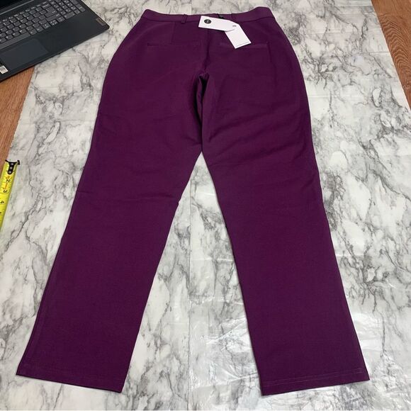 Universal Standard Cigarette Work Pants career Purple Size 3XS (2 / 4 ) NWT NEW - Picture 7 of 10